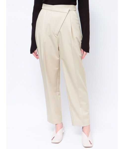 B00965 ラグナムーンLAGUNAMOON アシンメトリーラップパンツ セール】アシンメトリーバックベルトパンツ（スラックス