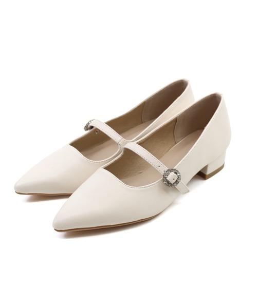 VIVIAN(ヴィヴィアン)の「ポインテッドトゥビジューバックルストラップパンプス(パンプス・レディース・シルバー/ブラック/アイボリー・S/M/L/LL)」の11枚目の写真