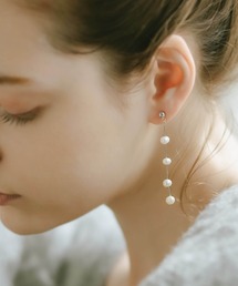 Ops. | パール シルバー925 ピアス ゴールド 金属アレルギー対応【afrizo-tre アフリジオ・トレ】(ピアス（両耳用）)