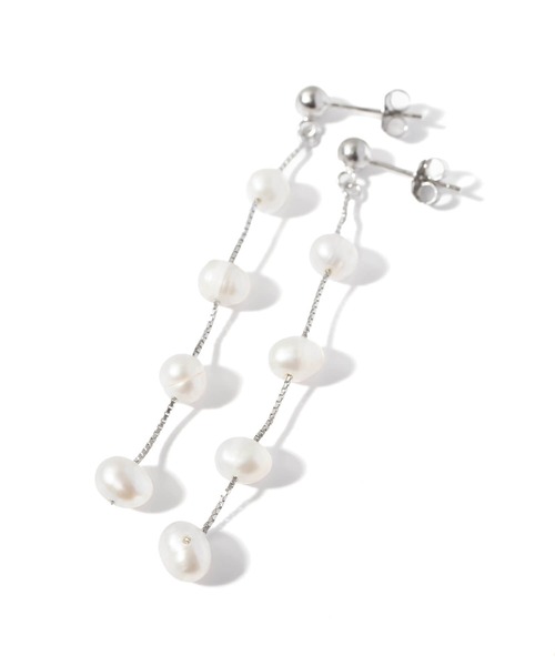 Ops.（オプス）の「パール シルバー925 ピアス ゴールド 金属アレルギー対応【afrizo-tre アフリジオ・トレ】（ピアス（両耳用）・レディース・シルバー/イエローゴールド・ONE SIZE）」の19枚目の写真