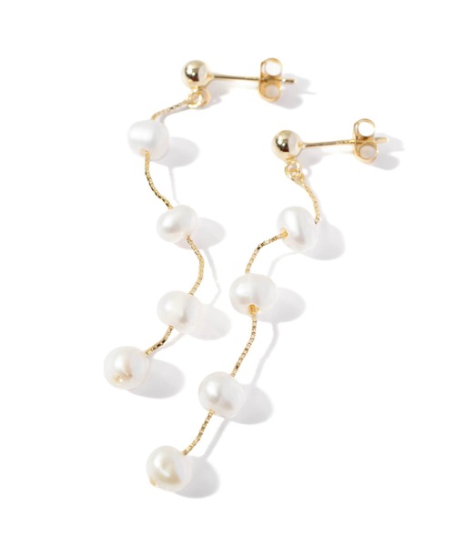 Ops.（オプス）の「パール シルバー925 ピアス ゴールド 金属アレルギー対応【afrizo-tre アフリジオ・トレ】（ピアス（両耳用）・レディース・シルバー/イエローゴールド・ONE SIZE）」の13枚目の写真