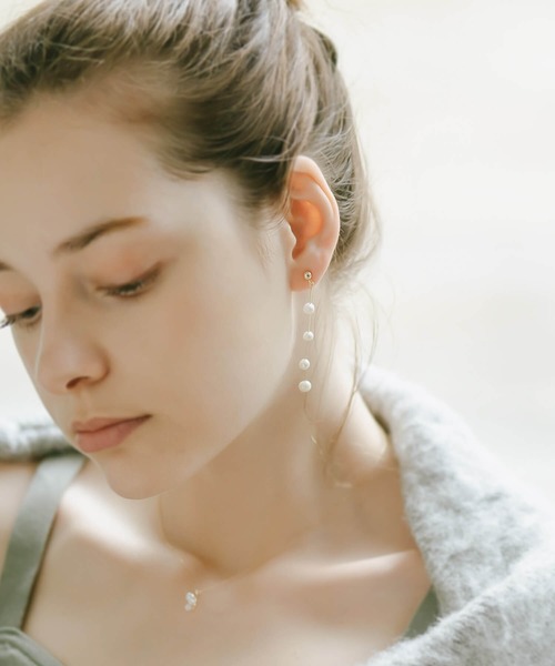 Ops.（オプス）の「パール シルバー925 ピアス ゴールド 金属アレルギー対応【afrizo-tre アフリジオ・トレ】（ピアス（両耳用）・レディース・シルバー/イエローゴールド・ONE SIZE）」の16枚目の写真