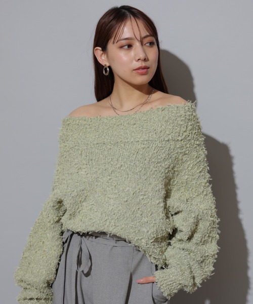 Mystrada（マイストラーダ）の「チュールヤーンプルオーバー（ニット