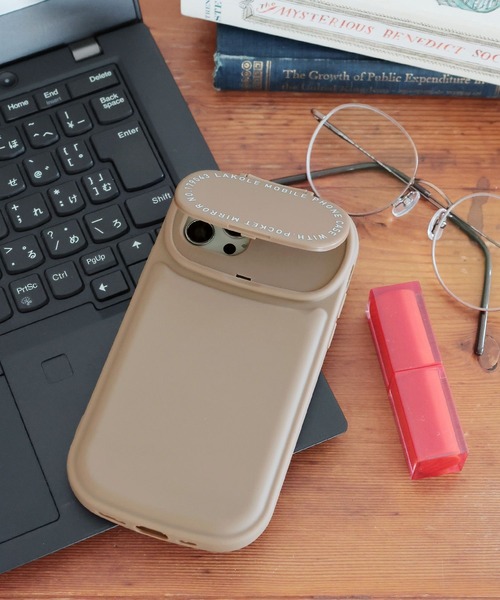 LAKOLE(ラコレ)の「ミラーカバー付きiPhoneケース / 991465(スマホケース/カバー・レディース・ブラウン/ブラック/ベージュ・SMALL/MEDIUM/X-SMALL)」の2枚目の写真