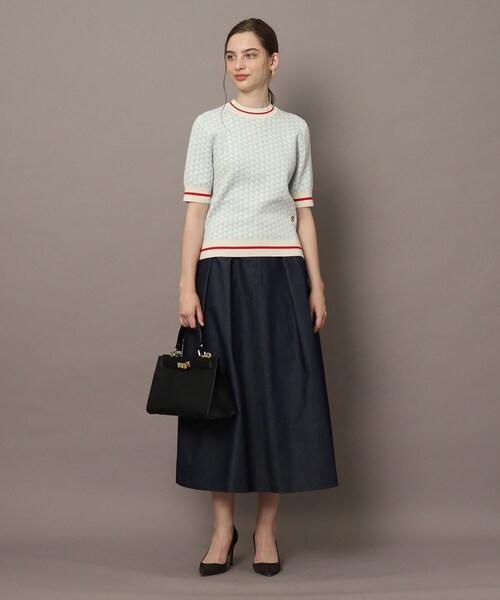 DRESSTERIOR(ドレステリア)の「◆【洗える】トリコロールジャカードハーフスリーブニット(ニット/セーター・レディース・ブルー系9・36/38/34)」の12枚目の写真