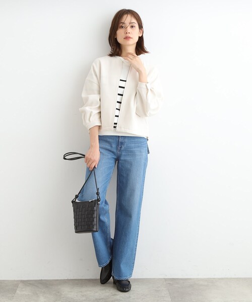 美品 INDIVI（インディヴィ）洗えるシアーブルゾン 19号 大きいサイズ セール】【春の新作！／洗える／UVケア】シンプルブルゾン（ブルゾン