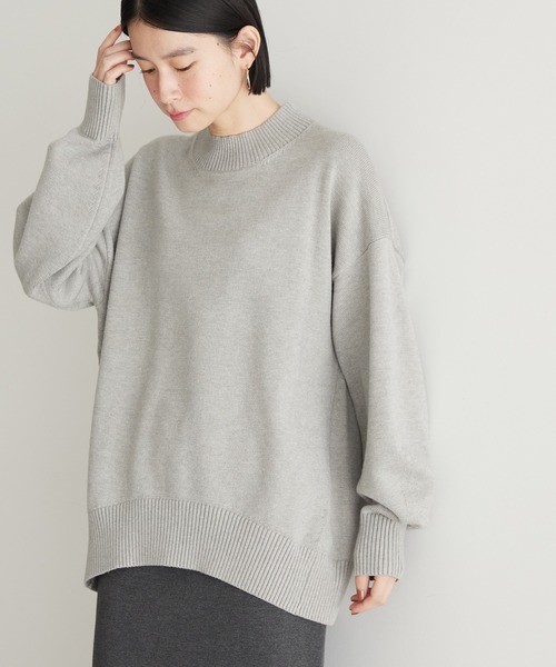 未使用　アルチビオ　ニット　セーター　ウール　モックネック　グレー AMERICAN HOLIC（アメリカンホリック）の「バイパチモックネックニット