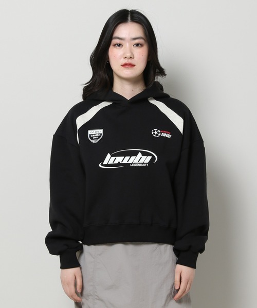 パーカー LOWBI／シグネチャロゴフーディー（裏起毛） レディース LOWBI パーカー LOWBI／シグネチャロゴフーディー（裏起毛