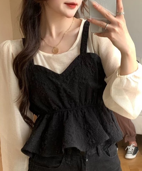 Sibra（シブラ）の「シースルーブラウス（シャツ/ブラウス・レディース・アイボリー/ブラック・M）」の14枚目の写真