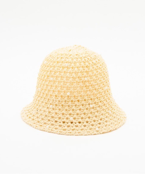 Casselini（キャセリーニ）の「Casselini(キャセリーニ)ドットビーズサマーハット（ハット・レディース・ブラック/ベージュ/ブラウン・FREE）」の9枚目の写真