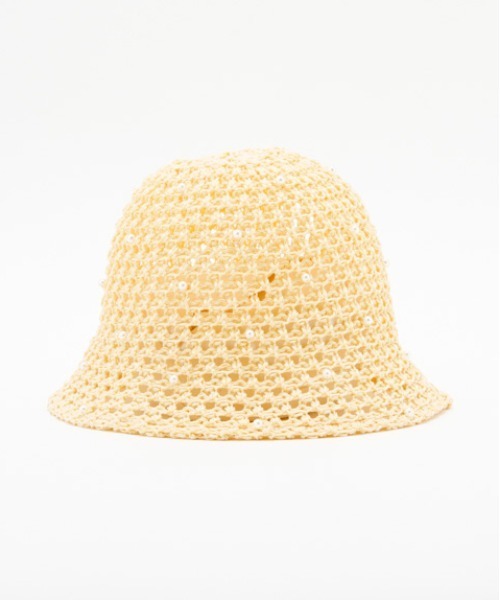 Casselini（キャセリーニ）の「Casselini(キャセリーニ)ドットビーズサマーハット（ハット・レディース・ブラック/ベージュ/ブラウン・FREE）」の6枚目の写真