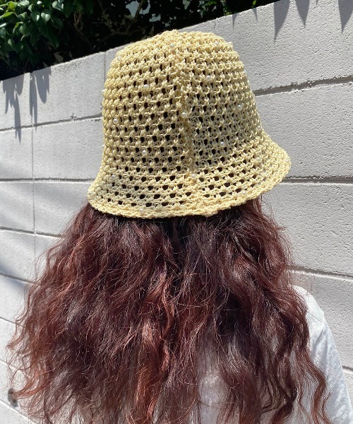 Casselini（キャセリーニ）の「Casselini(キャセリーニ)ドットビーズサマーハット（ハット・レディース・ブラック/ベージュ/ブラウン・FREE）」の17枚目の写真