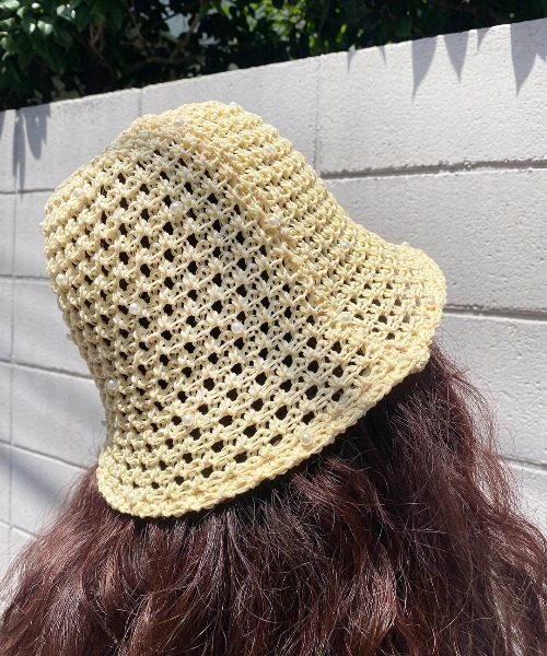 Casselini（キャセリーニ）の「Casselini(キャセリーニ)ドットビーズサマーハット（ハット・レディース・ブラック/ベージュ/ブラウン・FREE）」の13枚目の写真