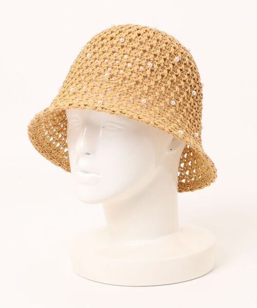 Casselini（キャセリーニ）の「Casselini(キャセリーニ)ドットビーズサマーハット（ハット・レディース・ブラック/ベージュ/ブラウン・FREE）」の18枚目の写真