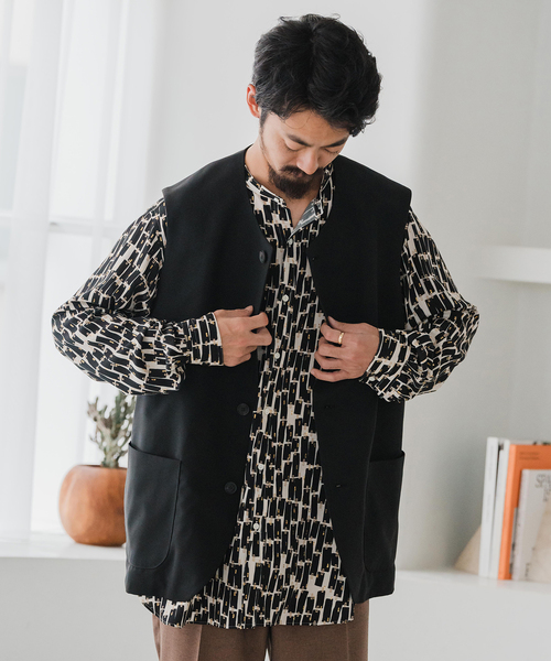 EDIFICE(エディフィス)の「Vintage mills ジレ(ベスト・メンズ・グレー/ブラック・MEDIUM/LARGE)」の5枚目の写真