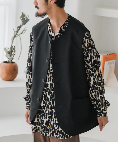 EDIFICE(エディフィス)の「Vintage mills ジレ(ベスト・メンズ・グレー/ブラック・MEDIUM/LARGE)」の7枚目の写真