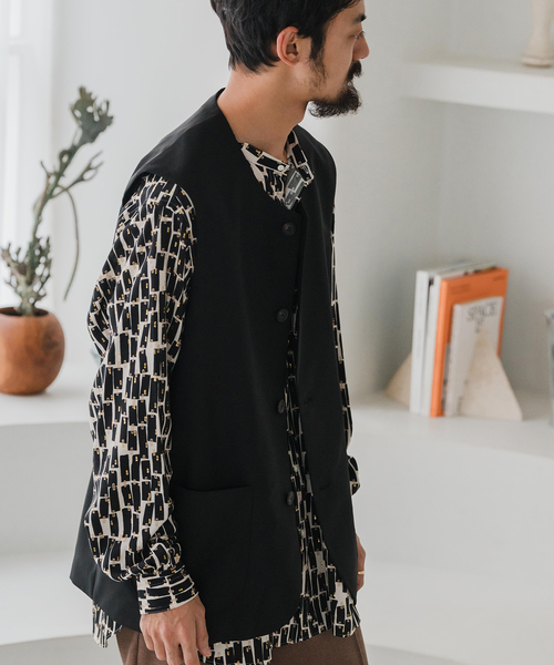 EDIFICE(エディフィス)の「Vintage mills ジレ(ベスト・メンズ・グレー/ブラック・MEDIUM/LARGE)」の10枚目の写真