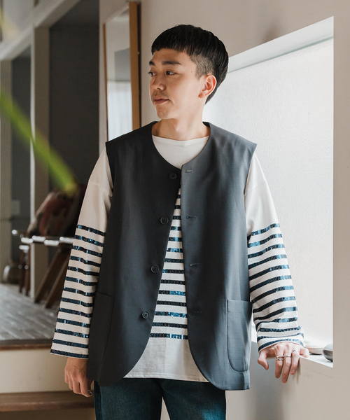EDIFICE(エディフィス)の「Vintage mills ジレ(ベスト・メンズ・グレー/ブラック・MEDIUM/LARGE)」の15枚目の写真