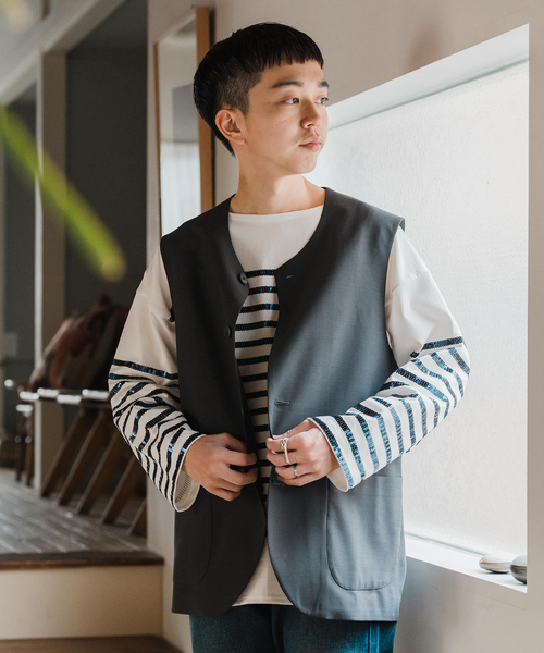 EDIFICE(エディフィス)の「Vintage mills ジレ(ベスト・メンズ・グレー/ブラック・MEDIUM/LARGE)」の16枚目の写真