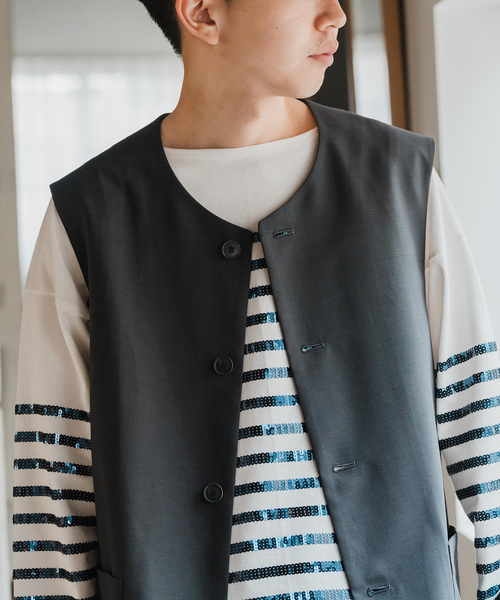 EDIFICE(エディフィス)の「Vintage mills ジレ(ベスト・メンズ・グレー/ブラック・MEDIUM/LARGE)」の17枚目の写真