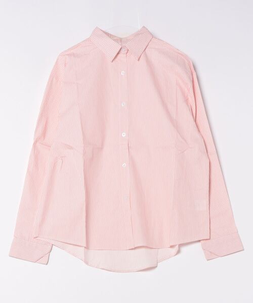 frunco(フランコ)の「ストライプシャツ(シャツ/ブラウス・レディース・グリーン/ピンク/パープル/ネイビー/ブルー/ブラック・FREE)」の1枚目の写真