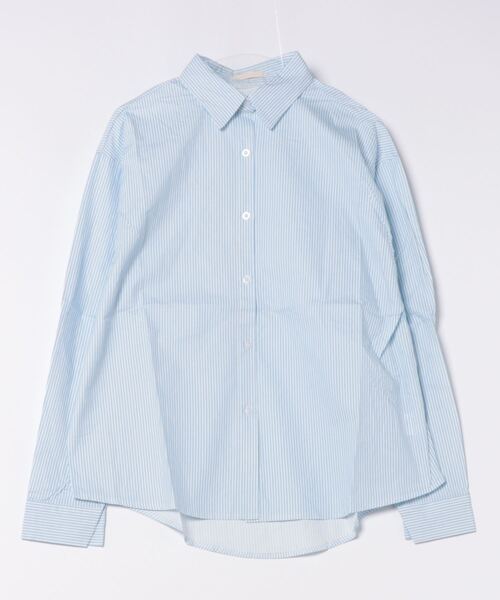 frunco(フランコ)の「ストライプシャツ(シャツ/ブラウス・レディース・グリーン/ピンク/パープル/ネイビー/ブルー/ブラック・FREE)」の5枚目の写真