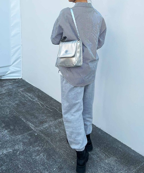 frunco(フランコ)の「ストライプシャツ(シャツ/ブラウス・レディース・グリーン/ピンク/パープル/ネイビー/ブルー/ブラック・FREE)」の17枚目の写真