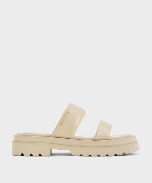 CHARLES & KEITH（チャールズ & キース）の「Tattie タッチ パッフィーストラップサンダル（サンダル・レディース・ライトベージュ/ブラック・22.5cm/25cm/24.5cm/23.5cm/23cm）」の14枚目の写真
