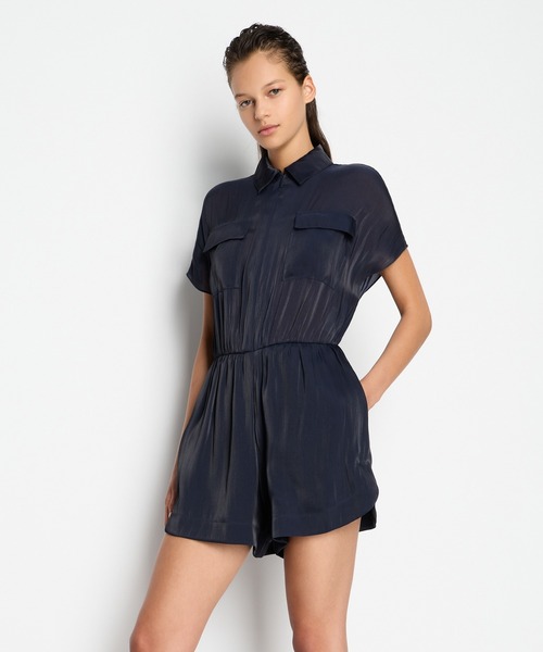 A|X ARMANI EXCHANGE アルマーニ サイドテープ サロペット A|X ARMANI EXCHANGE アルマーニ サイドテープ サロペット