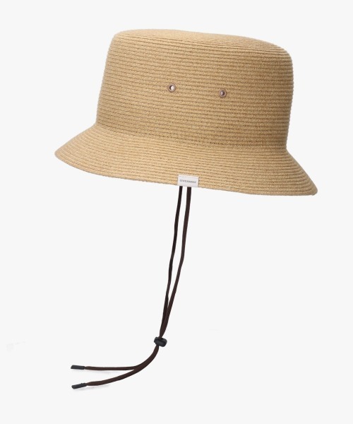 OVERRIDE（オーバーライド）の「OVERRIDE WASHABLE BD BUCKET HAT SGP / オーバーライド（ハット・レディース・ブラック/ライトブルー/ベージュ・58cm）」の7枚目の写真