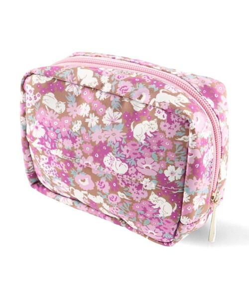 BRANSHES(ブランシェス)の「【Cat’s ISSUE】ネコ総柄プリントポーチ(バックパック/リュック・キッズ・ブルー/ピンク・FREE)」の1枚目の写真