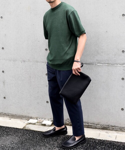 SHIPS any(シップス エニィ)の「SHIPS any: 〈手洗い可能〉リネンミックス サマーニット リラックス シアー Tシャツ◇(Tシャツ/カットソー・メンズ・ブラック/ロイヤルブルー/ダークグレー/オリーブ・SMALL/LARGE/MEDIUM)」の20枚目の写真