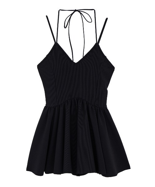 Ameri（アメリ）の「WAVE PEPLUM SWIMWEAR（水着・レディース・ブラック/カーキ/アイボリー・SMALL/MEDIUM）」の15枚目の写真