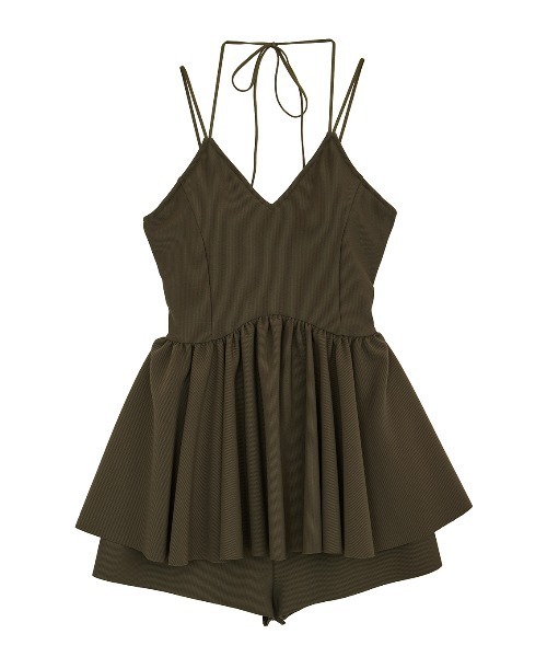Ameri（アメリ）の「WAVE PEPLUM SWIMWEAR（水着・レディース・ブラック/カーキ/アイボリー・SMALL/MEDIUM）」の13枚目の写真