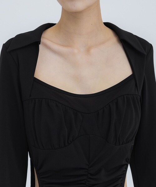 THINGS THAT MATTER（シングス ザット マター）の「【THINGS THAT MATTER/シングス ザット マター】JERSEY BODY SUIT/ジャージーボディスーツ（シャツ/ブラウス・レディース・ブラック/ホワイト・FREE）」の19枚目の写真