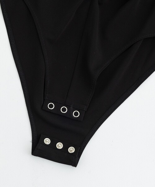 THINGS THAT MATTER（シングス ザット マター）の「【THINGS THAT MATTER/シングス ザット マター】JERSEY BODY SUIT/ジャージーボディスーツ（シャツ/ブラウス・レディース・ブラック/ホワイト・FREE）」の3枚目の写真