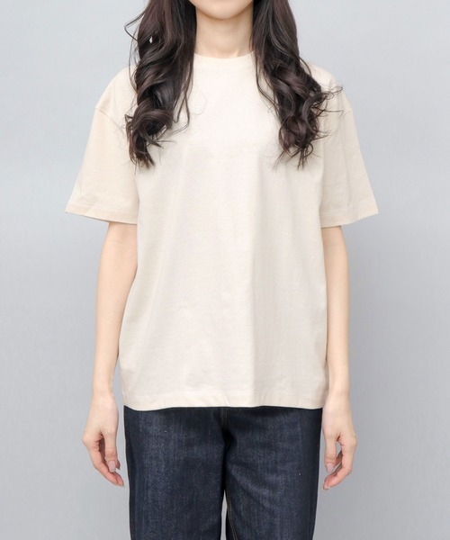 2Pセット＞ ネップ生成り ルーズフィット 2P 半袖 Tシャツ（T