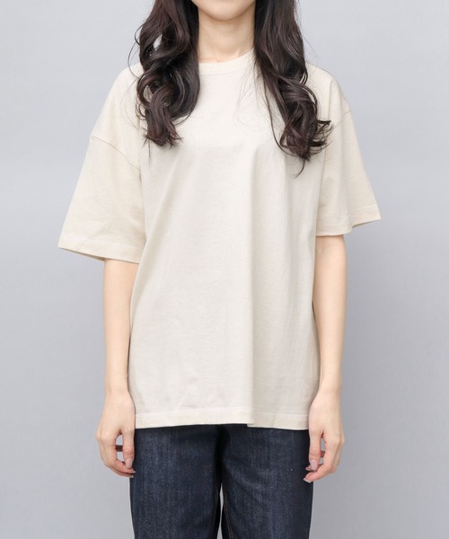 2Pセット＞ ネップ生成り ルーズフィット 2P 半袖 Tシャツ（T