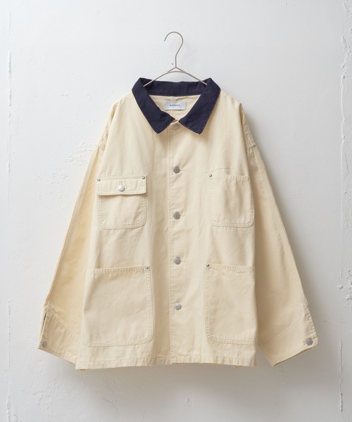 WHIMSIC(ウィムジック)の「【UNISEX】チョアコート(デニムジャケット・メンズ・ブルー/ホワイト・FREE)」の3枚目の写真