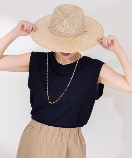 NOLLEY’S(ノーリーズ)の「《アンサンブル対応》シアーワッフルタンクトップ(Tシャツ/カットソー・レディース・ライトグリーン/ネイビー/オフホワイト・FREE)」の3枚目の写真
