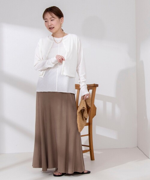 NOLLEY’S(ノーリーズ)の「《アンサンブル対応》シアーワッフルタンクトップ(Tシャツ/カットソー・レディース・ライトグリーン/ネイビー/オフホワイト・FREE)」の7枚目の写真
