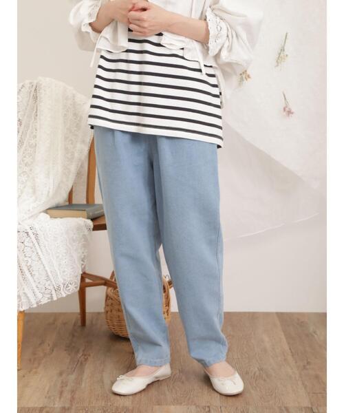 Samansa Mos2（サマンサ モスモス）の「【Lサイズ / WEB限定】デニムテーパードパンツ（デニムパンツ・レディース・サックスブルー/ブルー・M/L）」の14枚目の写真