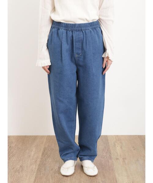 Samansa Mos2（サマンサ モスモス）の「【Lサイズ / WEB限定】デニムテーパードパンツ（デニムパンツ・レディース・サックスブルー/ブルー・M/L）」の10枚目の写真