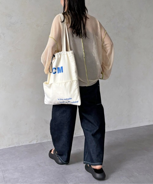 CPCM（シーピーシーエム）の「カットメッシュメロービッグプルオーバー（Tシャツ/カットソー・レディース・ブラック/アイボリー/スカイブルー/オフホワイト・FREE）」の6枚目の写真