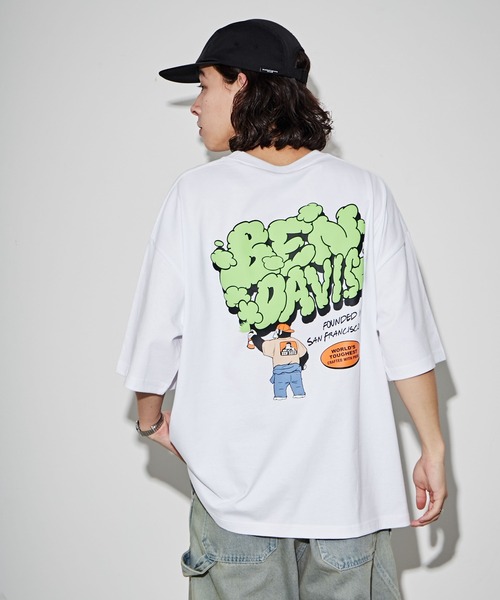 BEN DAVIS(ベンデイビス)の「∴WEGO/別注ベンデイビスプランプロゴT(Tシャツ/カットソー・メンズ・ホワイト/ブラック/スミクロ/オートミール・LARGE/MEDIUM/SMALL)」の11枚目の写真