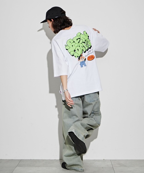 BEN DAVIS(ベンデイビス)の「∴WEGO/別注ベンデイビスプランプロゴT(Tシャツ/カットソー・メンズ・ホワイト/ブラック/スミクロ/オートミール・LARGE/MEDIUM/SMALL)」の12枚目の写真