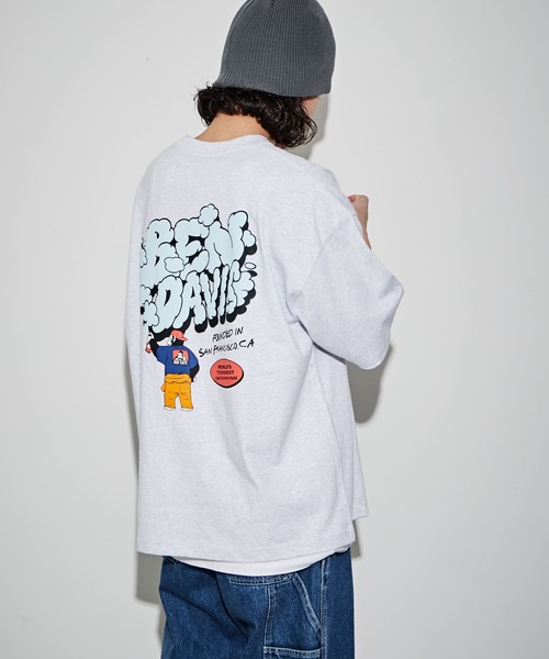 BEN DAVIS(ベンデイビス)の「∴WEGO/別注ベンデイビスプランプロゴT(Tシャツ/カットソー・メンズ・ホワイト/ブラック/スミクロ/オートミール・LARGE/MEDIUM/SMALL)」の9枚目の写真