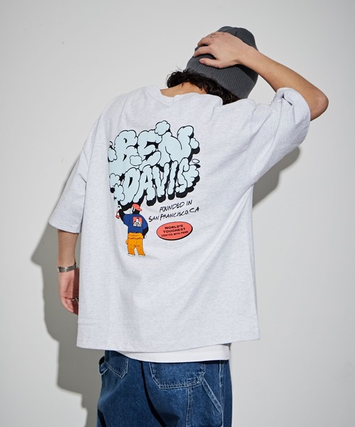 BEN DAVIS(ベンデイビス)の「∴WEGO/別注ベンデイビスプランプロゴT(Tシャツ/カットソー・メンズ・ホワイト/ブラック/スミクロ/オートミール・LARGE/MEDIUM/SMALL)」の10枚目の写真
