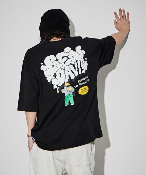 BEN DAVIS(ベンデイビス)の「∴WEGO/別注ベンデイビスプランプロゴT(Tシャツ/カットソー・メンズ・ホワイト/ブラック/スミクロ/オートミール・LARGE/MEDIUM/SMALL)」の15枚目の写真
