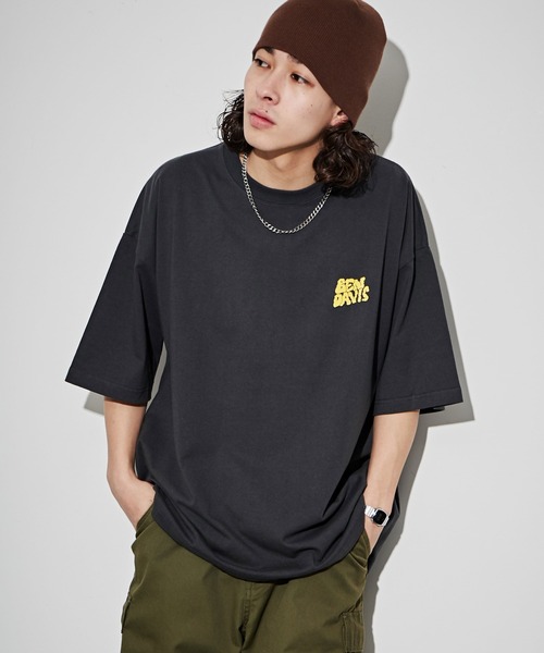 BEN DAVIS(ベンデイビス)の「∴WEGO/別注ベンデイビスプランプロゴT(Tシャツ/カットソー・メンズ・ホワイト/ブラック/スミクロ/オートミール・LARGE/MEDIUM/SMALL)」の6枚目の写真